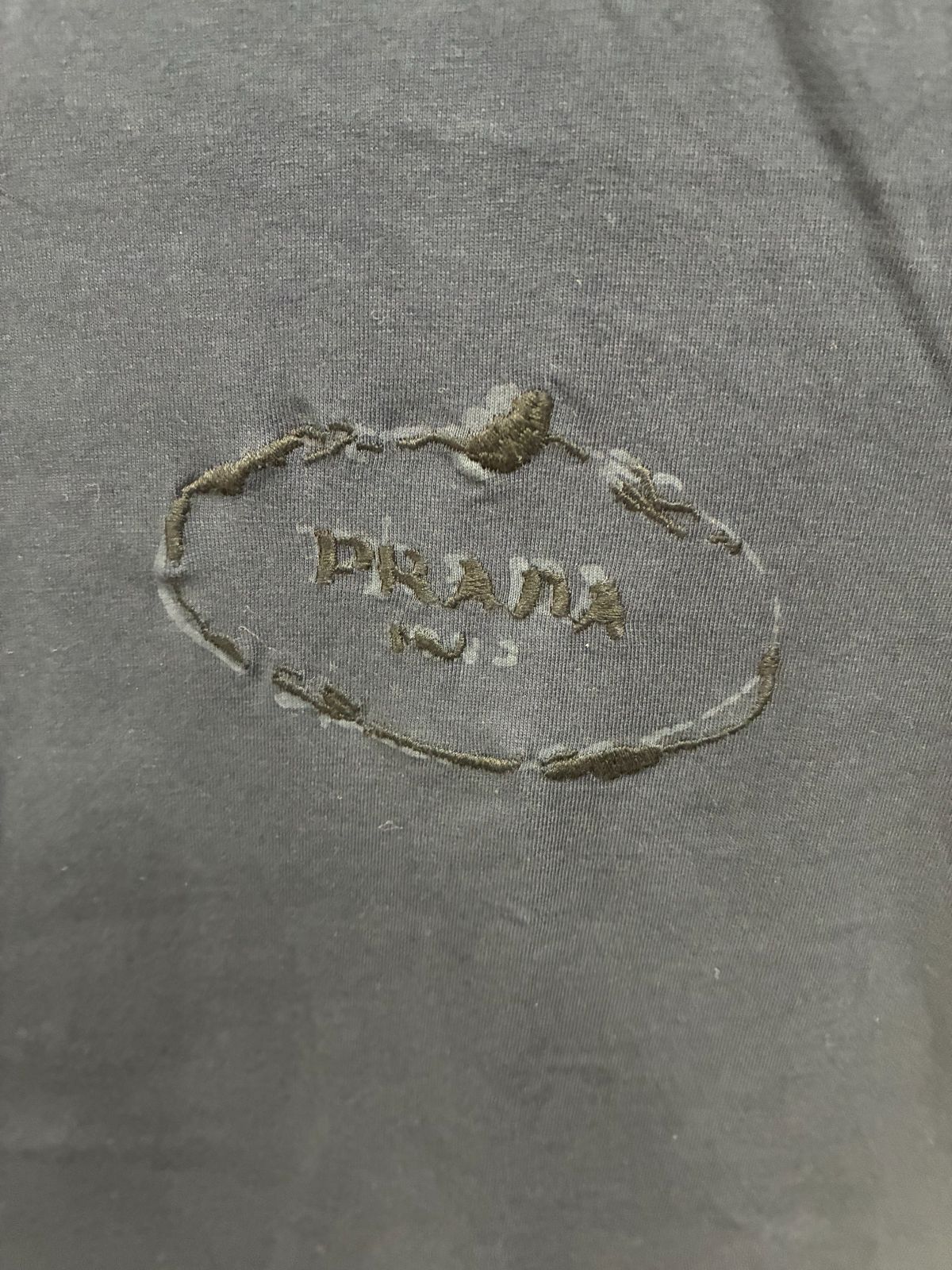 PRADA プラダ ロゴ刺繍 Tシャツ D25073154 GINKGOPHARMACY_COM