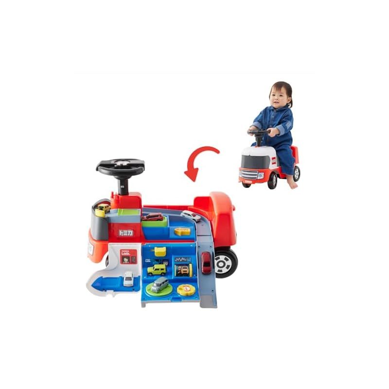 アイデス トミカ 乗用玩具 変形ドライブピット 足けり 車 室内遊び 収納付き 1 3歳 プレゼント 男の子 幼児向け