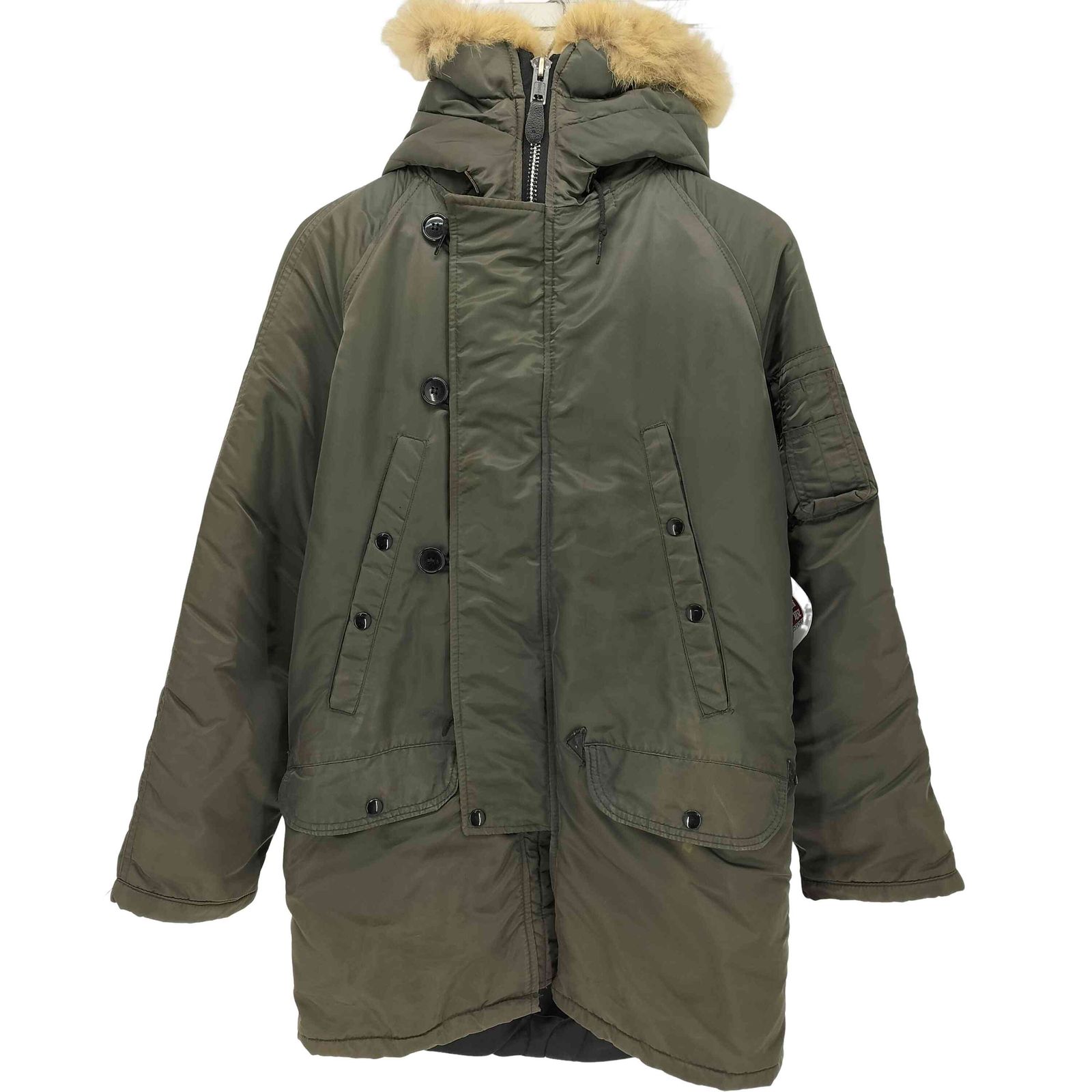 SPIEWAK(スピワック) USA製 N-3B 襟 ファー ミリタリー フライト ジャケット メンズ US：34 【中古】【ブランド古着バズストア】 スピワック SPIEWAK USA製 N-3B 襟 ファー ミリタリー フライト