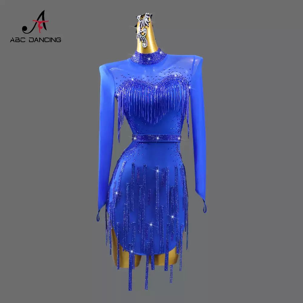 感 社交ダンス ドレス レディース 競技用 ステージ 舞台衣装 発表会 ダンスウェア ラテン サンバ ルンバ チャチャ ワルツ タンゴ モダンダンス パーティー 演出服 フラメンコ ベリーダンス フォーマルドレス P-137