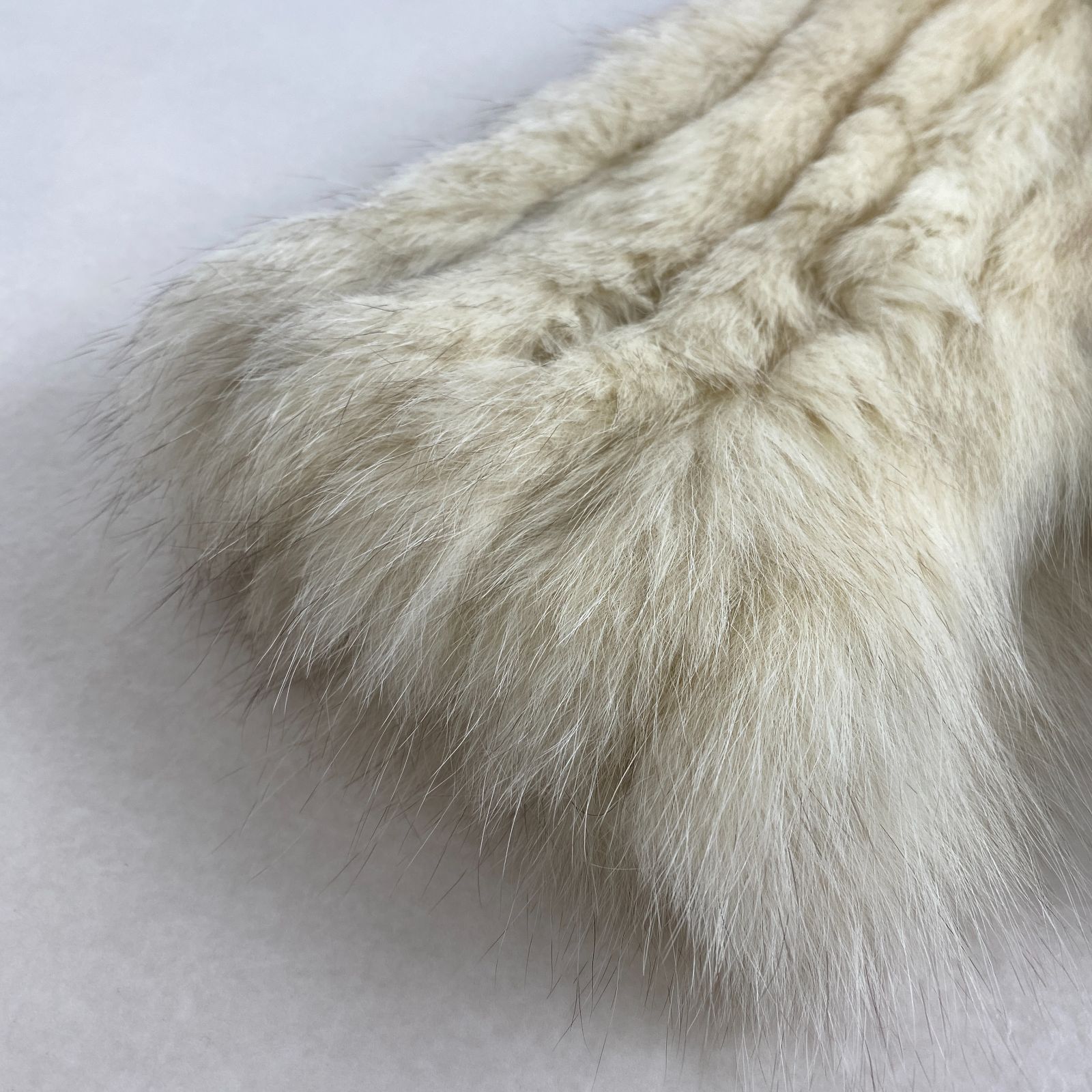 saga foxアイボリー 毛皮コート ボリュームスリーブ SAGA FOX毛皮