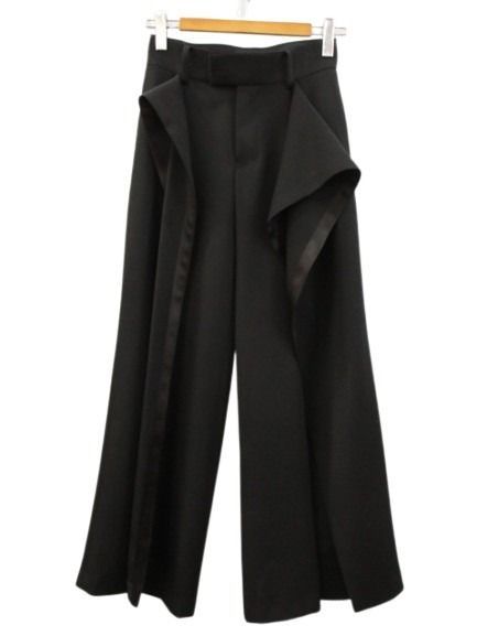 アンダーカバー アシンメトリー 変形 パンツ 1 ウール 黒 ブラック ボトムス