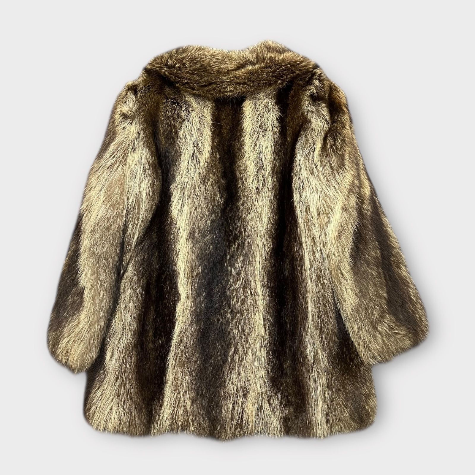 美品】ROTINY 毛皮 ファーコート ブラウン ジャケット アウター 9号 M