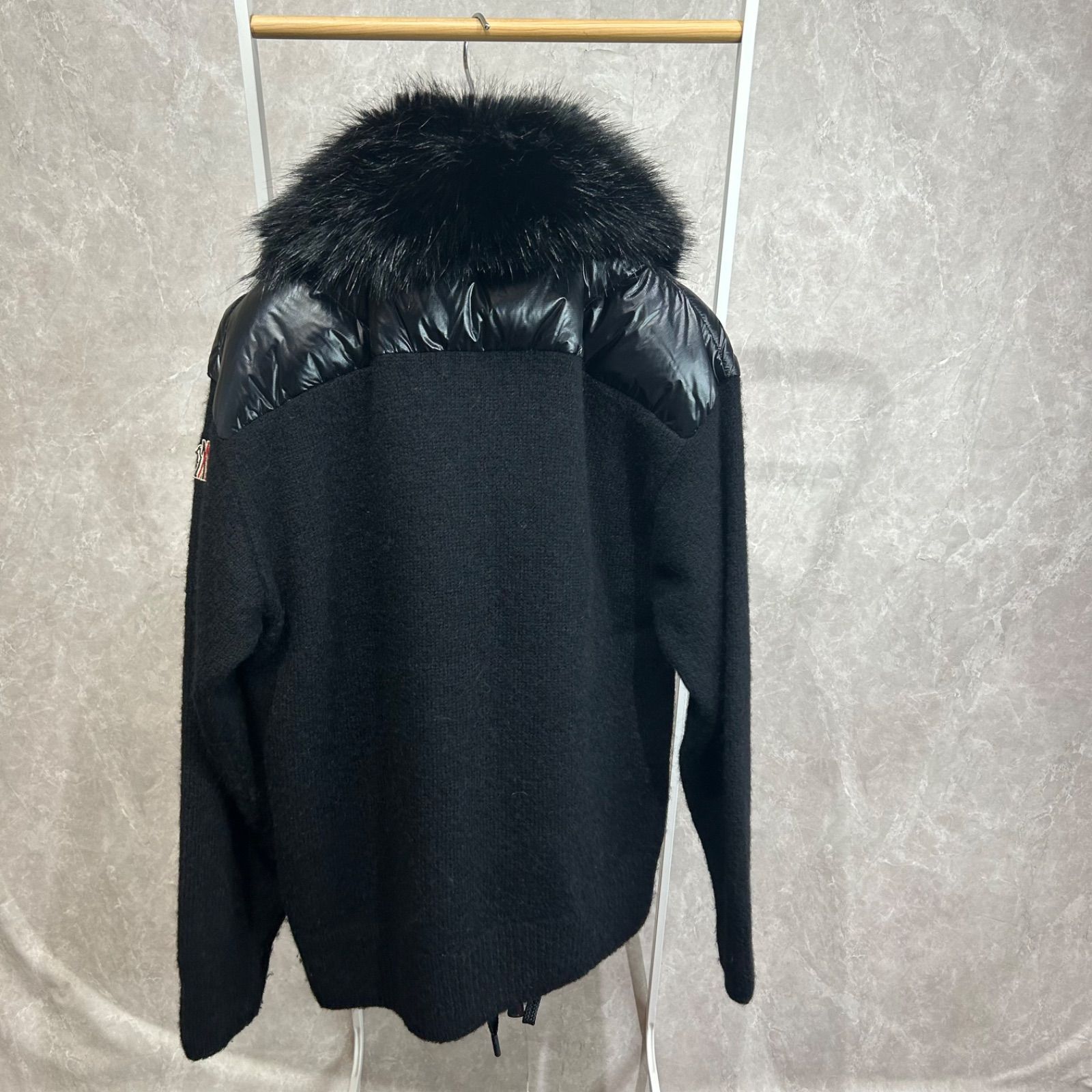 極美品】 MONCLER モンクレールグルノーブルダウンニットジャケット黒 