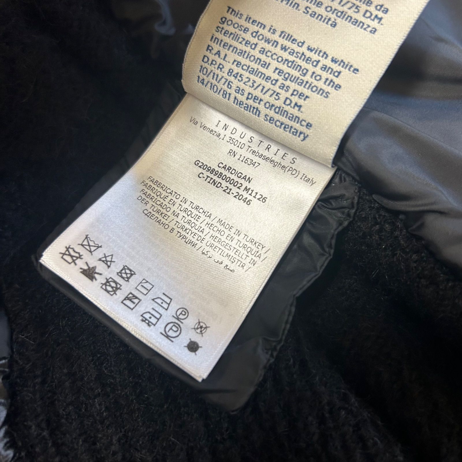 極美品】 MONCLER モンクレールグルノーブルダウンニットジャケット黒 