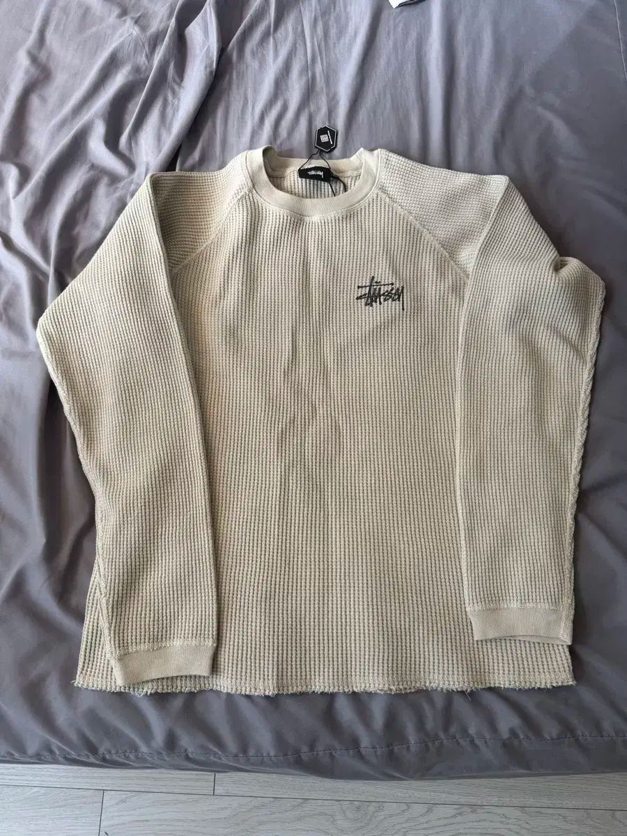 STUSSY ステューシー ラグラン サーマル ロングスリーブ クルー ボーン