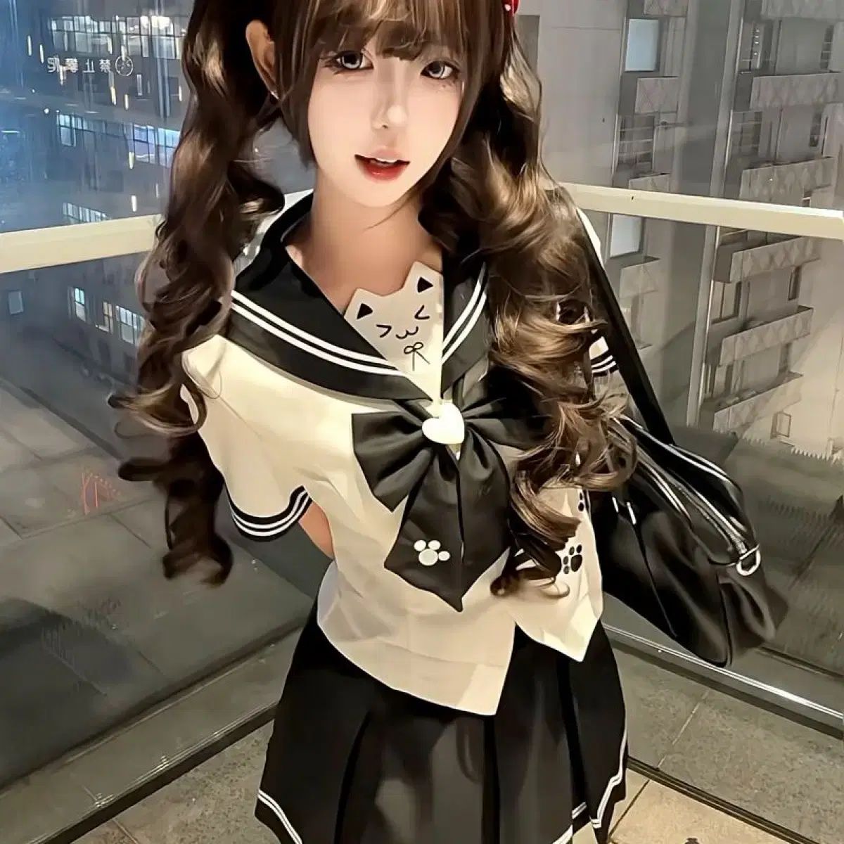 JKセーラー学園風セット 3色 長袖 半袖