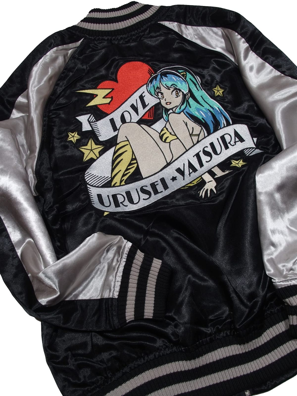 うる星やつら 高橋留美子 ラムちゃん 刺繍 スカジャン キャラ 漫画 アニメ L ブラック