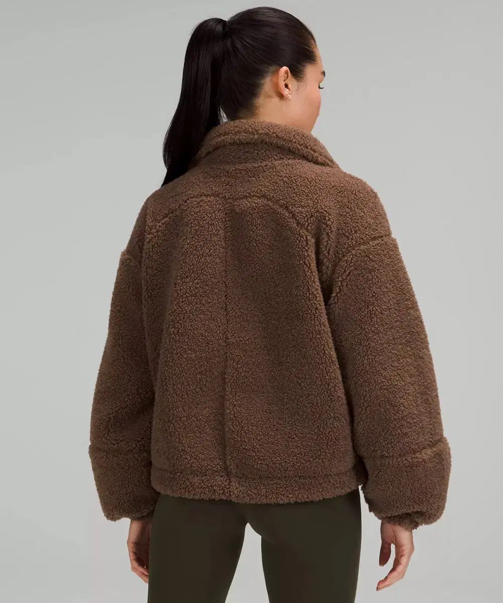 ルルレモン シープスキン ボア フリース ジップアップ