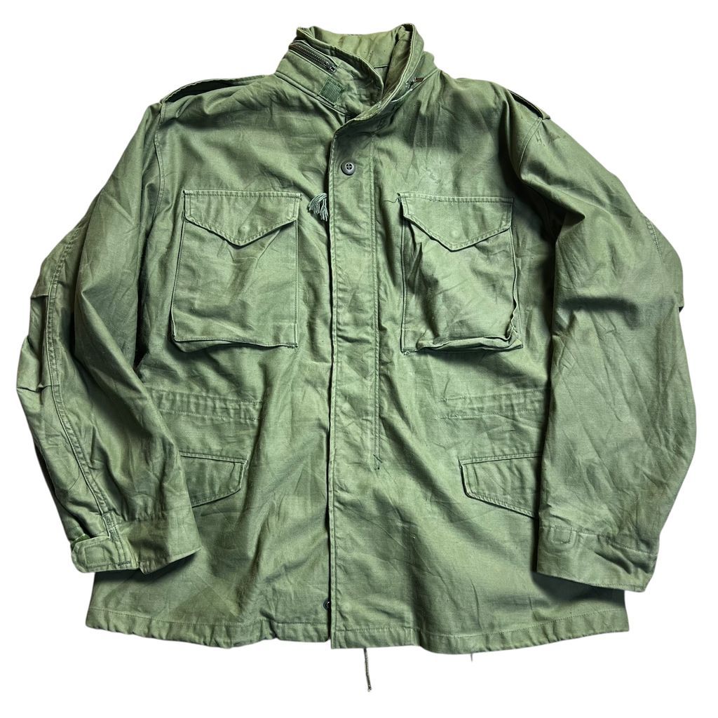 実物 米軍 70s U.S. Army M-65 フィールドジャケット 1974年製 Medium Regular