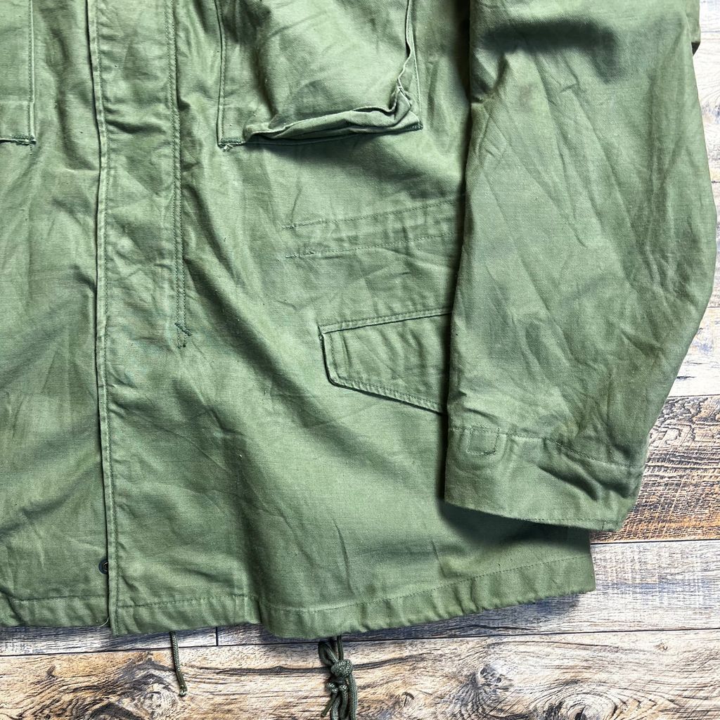 90s USA製ALPHA M65タイプフィールドジャケット緑アメカジ古着M 90s