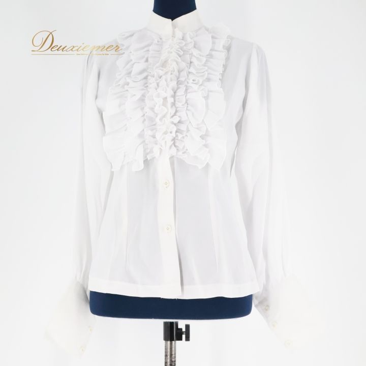 フラメンコ 衣装 トップス ブラウス 白 ドセデルフラメンコ