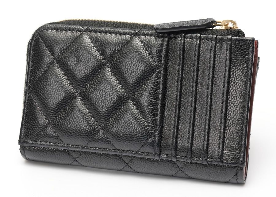 シャネル CHANEL タイムレス クラシック L字ファスナー コイン カードケース AP 3179 キャビアスキン ブラック ゴールド金具 商品番号 S-159520