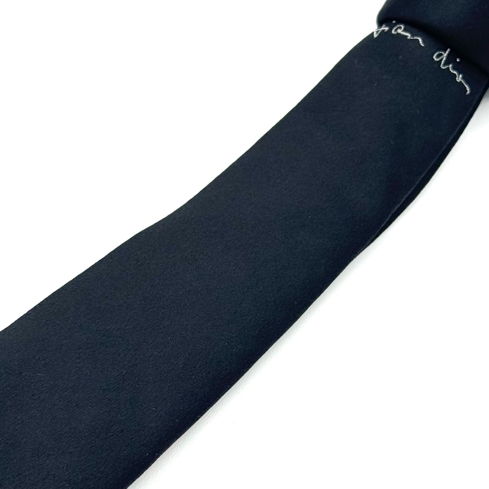 DIOR 黒 ワンポイント 無地 ナロータイ 113055 - メルカリ 