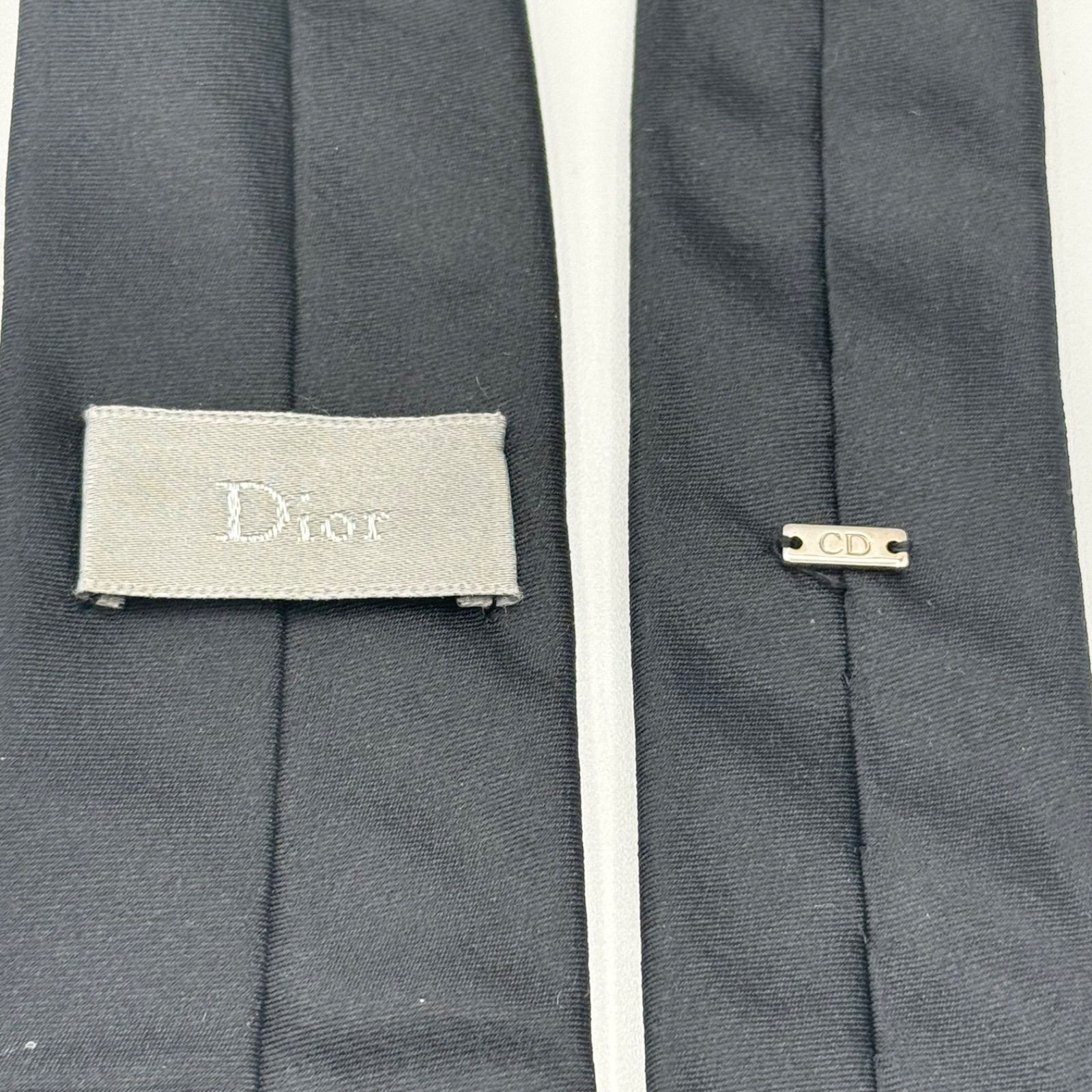 DIOR 黒 ワンポイント 無地 ナロータイ 113055 - メルカリ 
