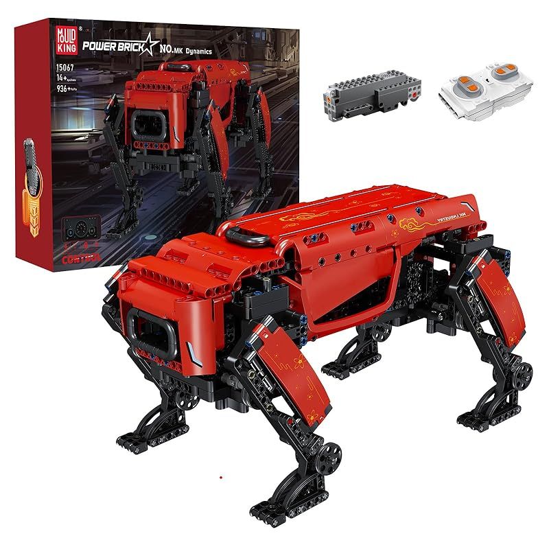 Mould King テクニック機械犬積み木模型セット 921枚のリモコン機械犬玩具 大人と子供に適して DIY積み木セット おもちゃ プレゼント として使用できる