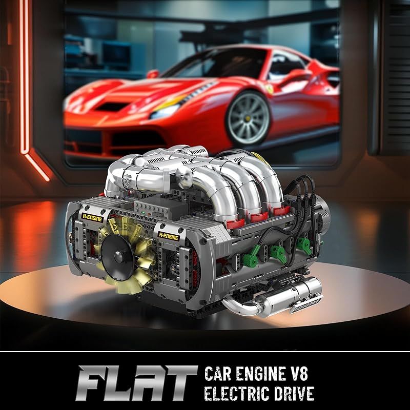 Mould King 10181 Technikフラットエンジンブロックおもちゃ 2375 PCS自動水平対向エンジンクランプブロックセット MOCエンジンブロックおもちゃ