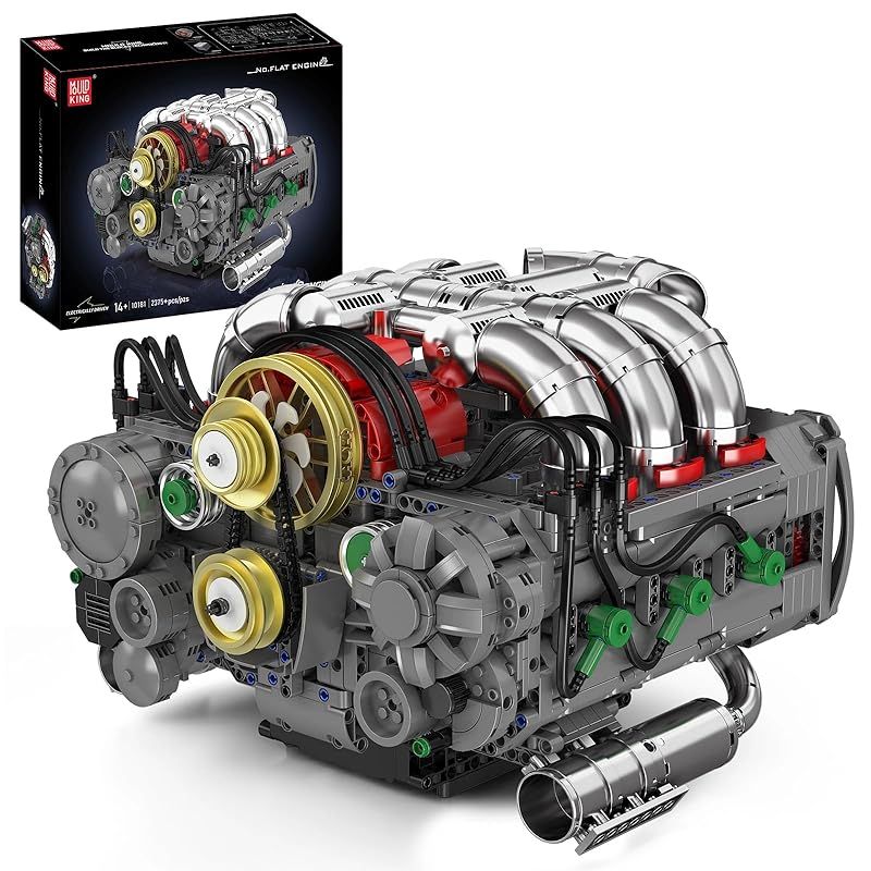 Mould King 10181 Technikフラットエンジンブロックおもちゃ 2375 PCS自動水平対向エンジンクランプブロックセット MOCエンジンブロックおもちゃ