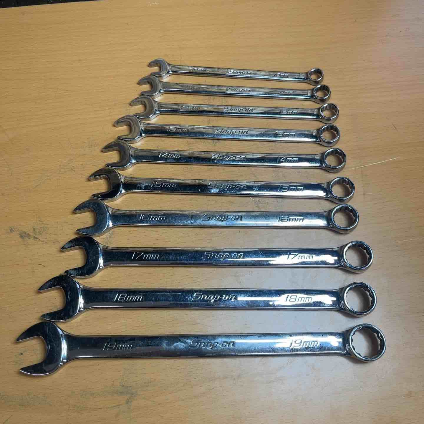 Snap-on スナップオン コンビネーションレンチ 10本セット OEXM190B~OEXM100B 19 18 17 16 15 14 13 12 11 10 越谷店