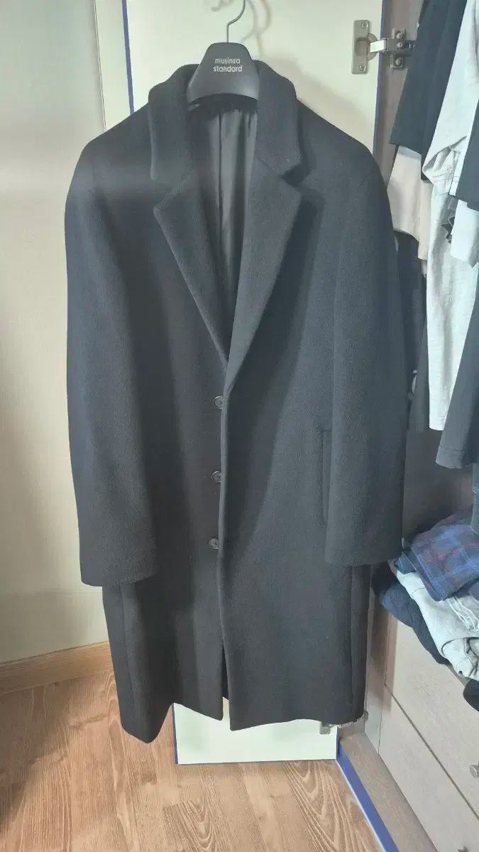 ムシンサ カシミア ブレンド オーバーサイズ シングルコート L