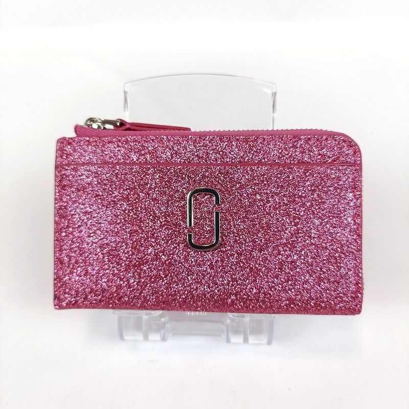 MARC JACOBS マークジェイコブス スナップショット グリッター フラグメントケース コインケース カード入れ ピンク系 ラメ