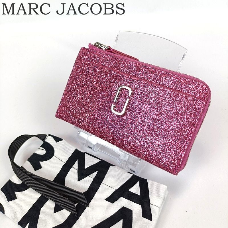 MARC JACOBS マークジェイコブス スナップショット グリッター フラグメントケース コインケース カード入れ ピンク系 ラメ