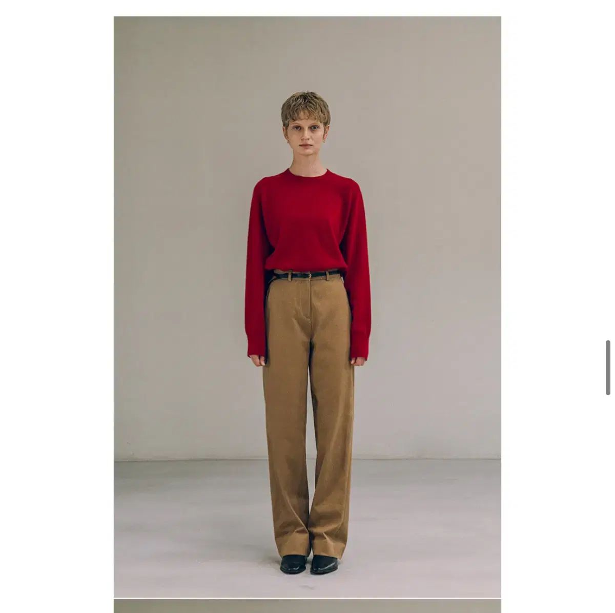 シヤージュ 起毛 コットン フォーマル パンツ S キャメルブラウン