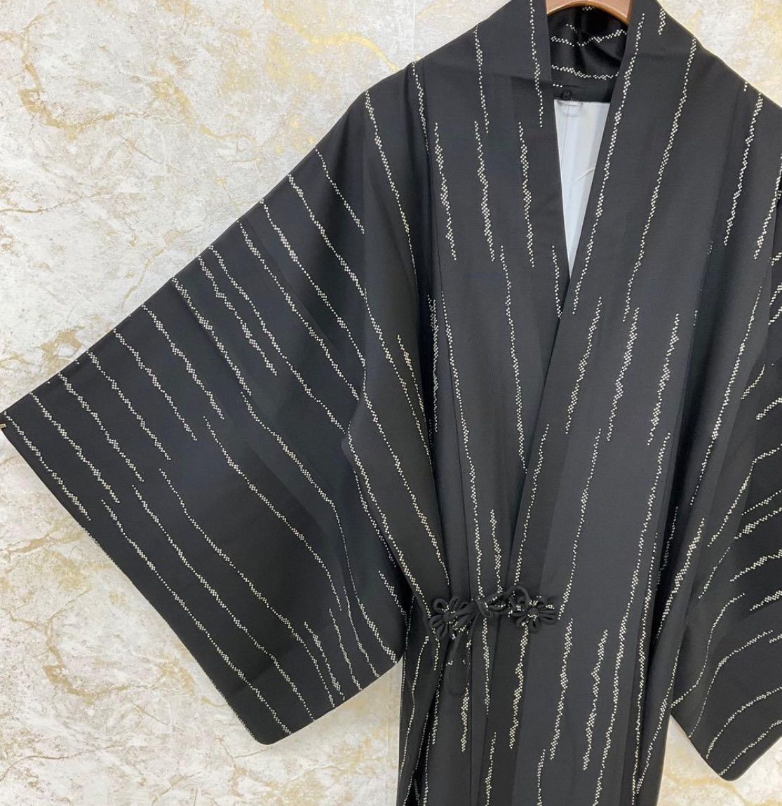 kimono one kimonoarisa 厳選 素敵なロング道中着コート 上質な正絹 ろまんガード 裄長 ロング 広衿 裄69 5丈102 5