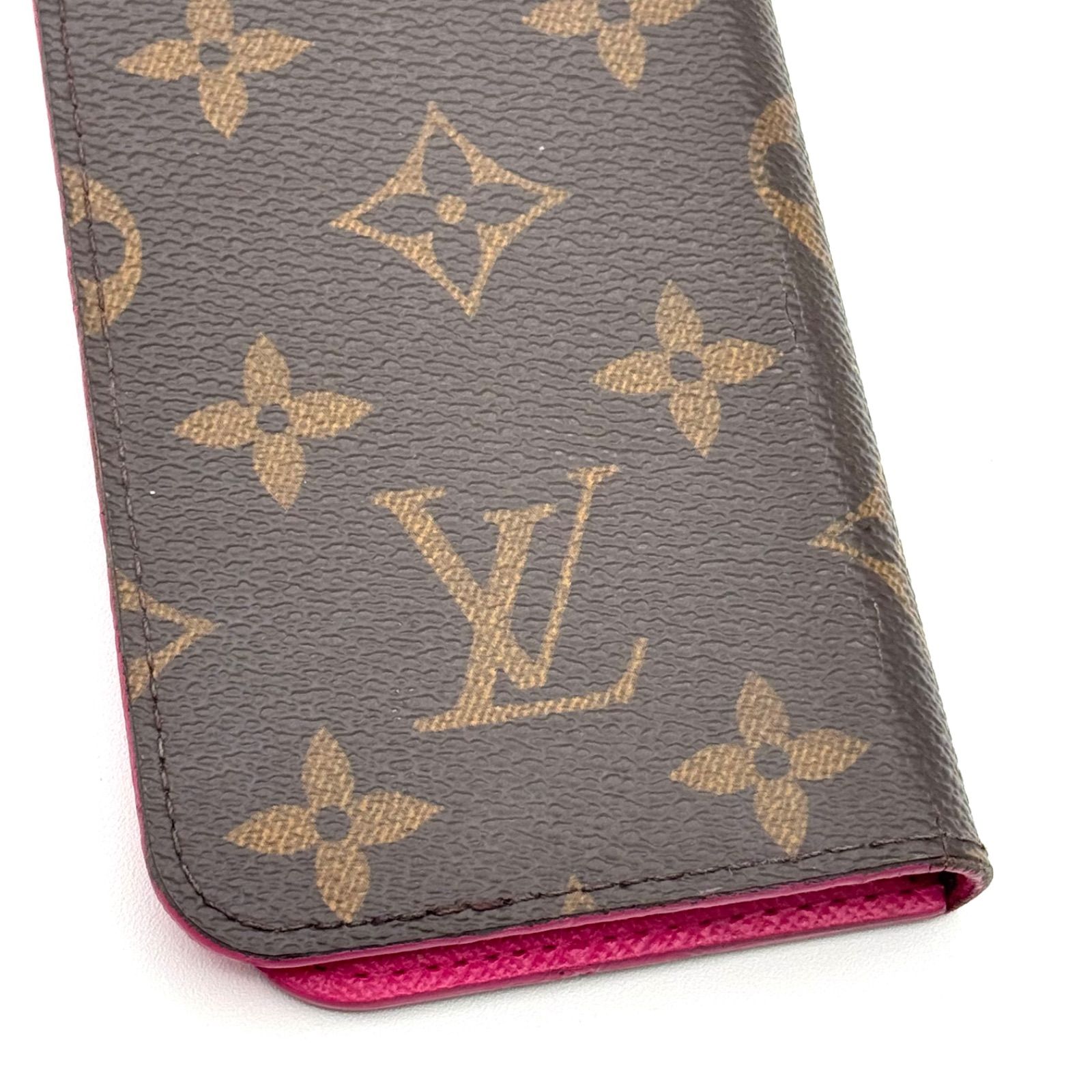 ルイヴィトン iPhone 7／8／SE ピンク 手帳型 スマホケース 1135