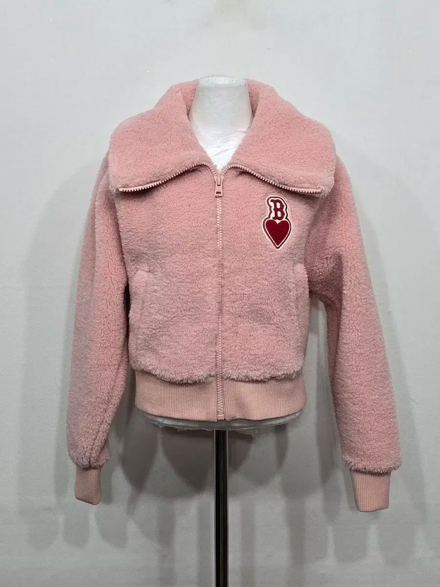 90 MLB ハート B ロゴ フリース ショート ジャケット
