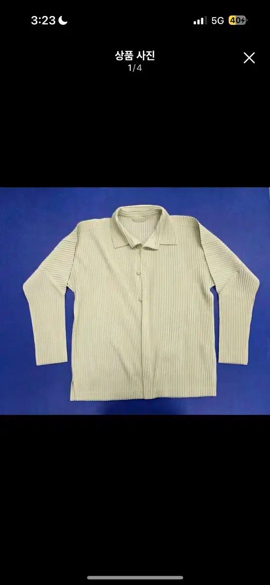 オムプリッセ シャツ アップルグリーン 004