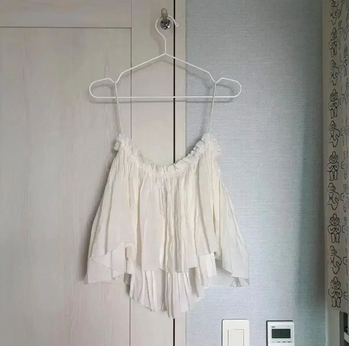 日本ヴィンテージフリルノースリーブベスト