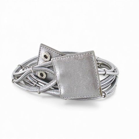 ジルサンダー JIL SANDER JC5675FTR ベルト 32 80 シルバー系 イタリア製 スナップボタン 小物