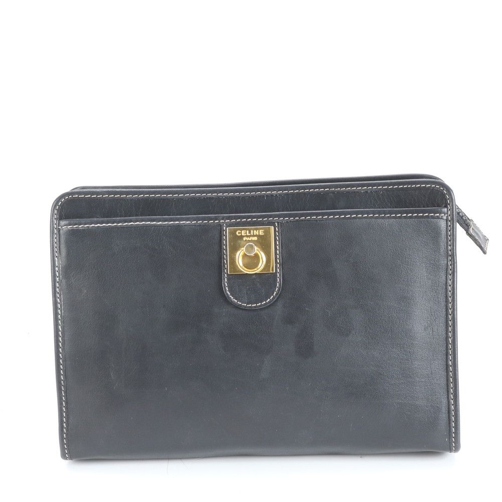 美品 セリーヌ レザー セカンドバッグ クラッチ ポーチ 通勤 ビジネス