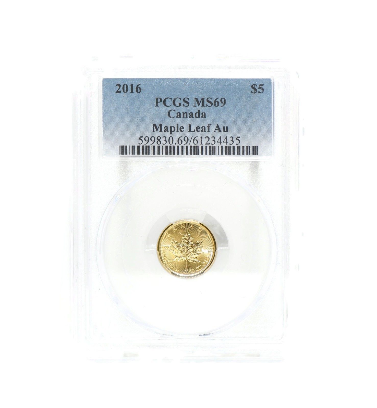 2016年 5ドル カナダ メープルリーフ 1 10オンス 金貨 PCGS MS 69
