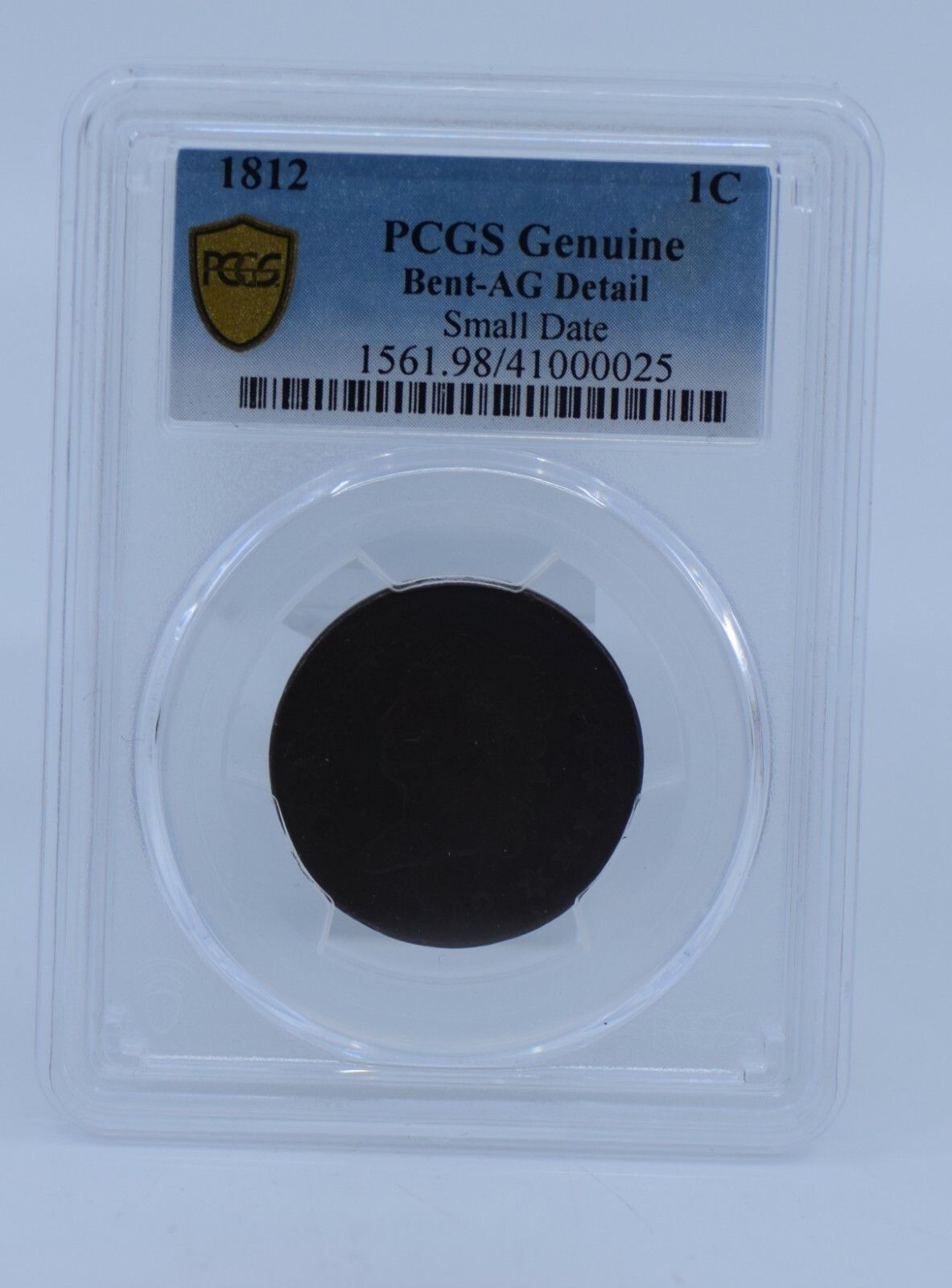 1812 1セント PCGS Bent-AG 詳細