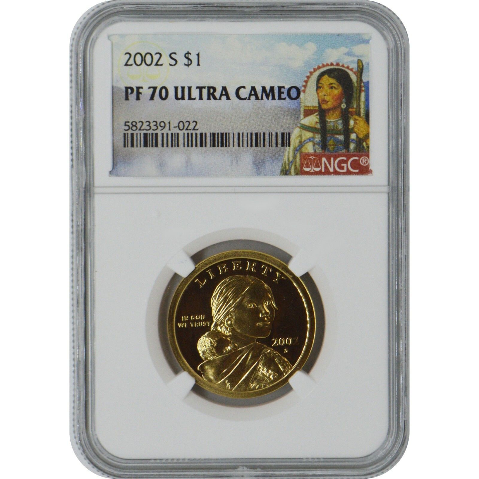 2002 S サカガウィア プルーフコイン NGC PF 70 ウルトラカメオ サカガウィアラベル