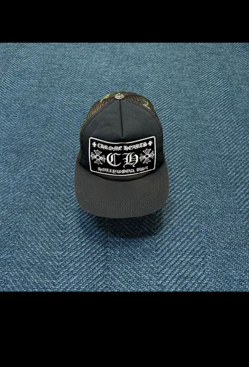 CHROME HAEATS クロムハーツ ブラック CH パッチ メッシュキャップ