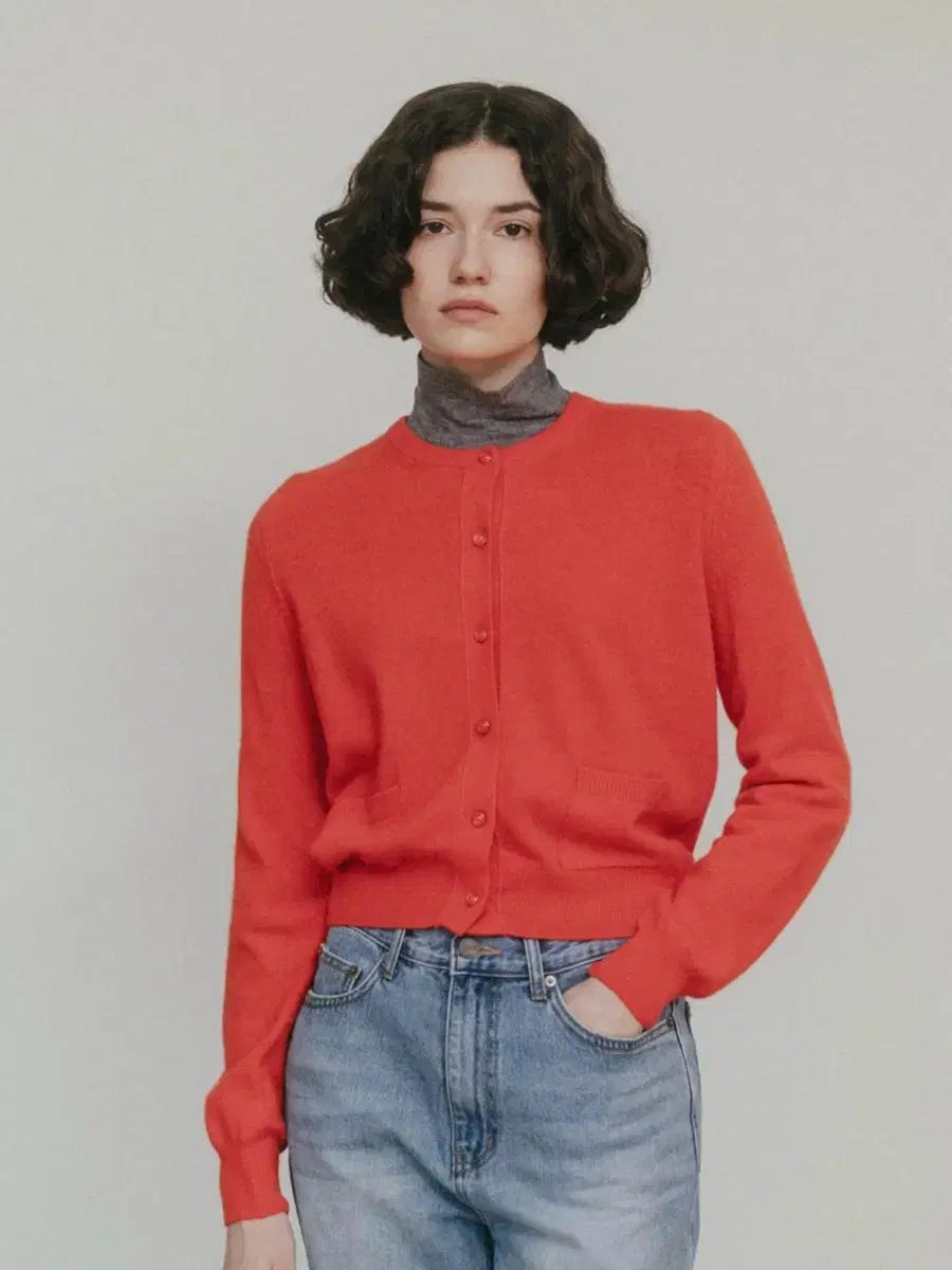 シエンヌ レイア ロングスリーブ グレー タートルネック Tシャツ