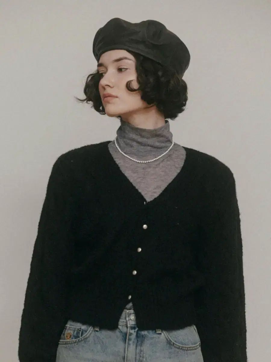 シエンヌ レイア ロングスリーブ グレー タートルネック Tシャツ