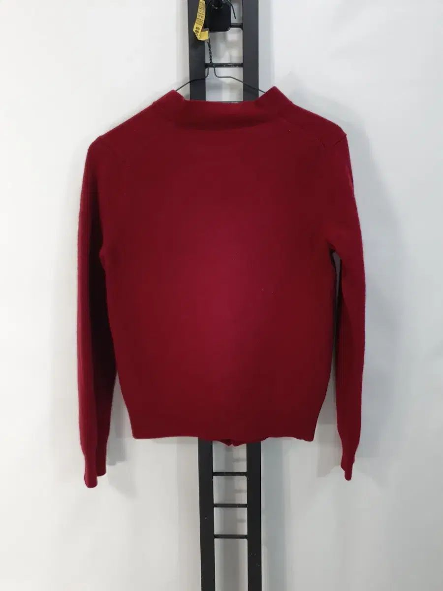 コム デ ギャルソン カーディガン DoubleHeart ダーブルハート ワッペン ウールニット バーガンディ レッド m