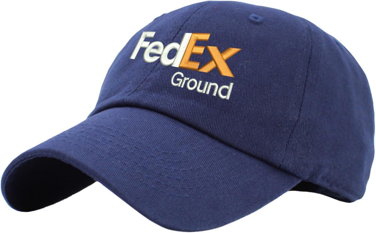 FedEx グランドハット 刺繍入り コットンキャップ クラシック 調節 野球帽 ホワイトオレンジプリント One Size ホワイトオレンジプリント Free Size