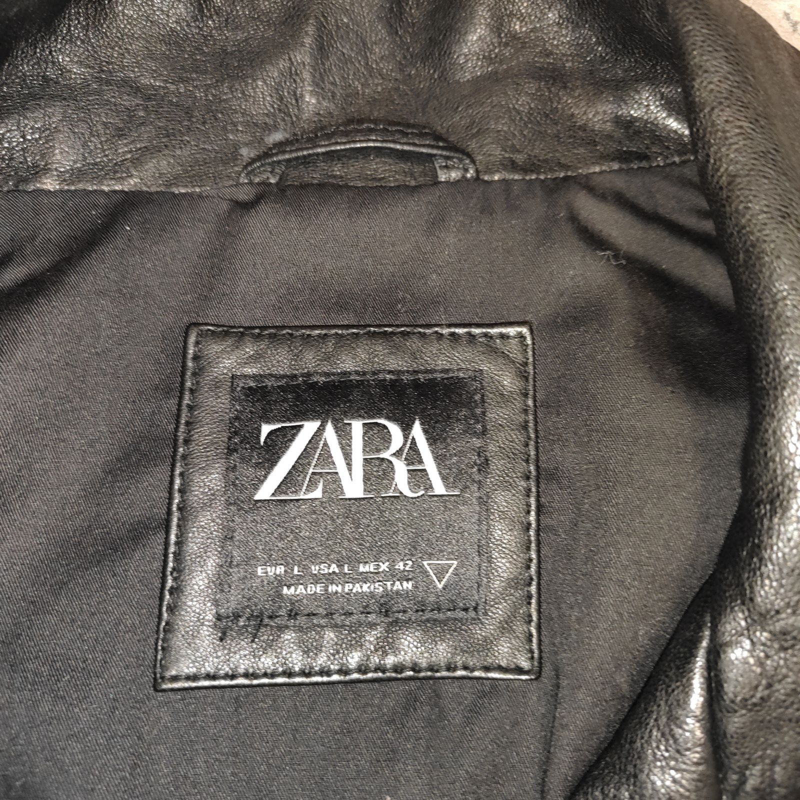 ZARA ザラ リアルレザー ダブルライダースジャケット レザージャケット