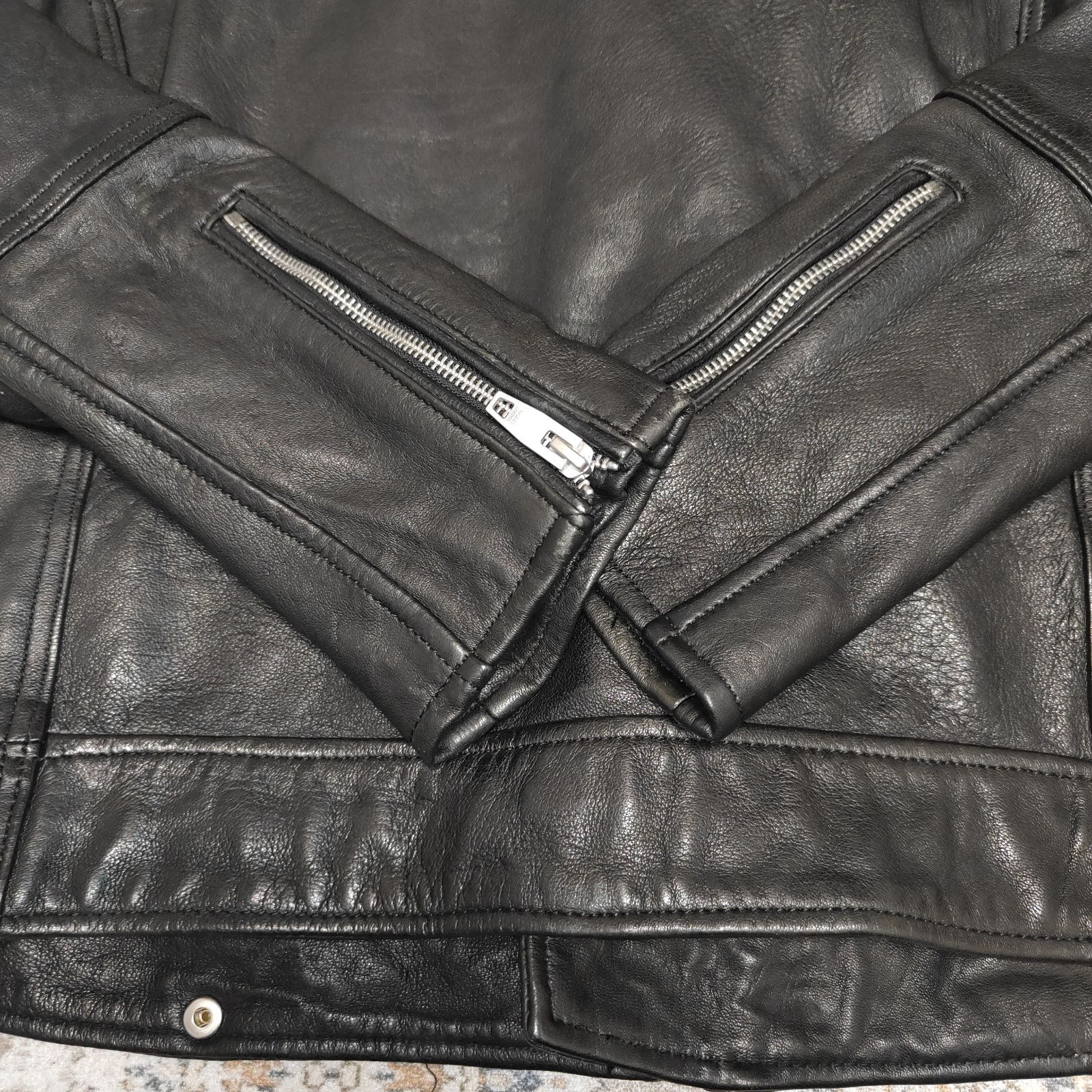 ZARA ザラ リアルレザー ダブルライダースジャケット レザー ZARA ザラ リアルレザー ダブルライダースジャケット レザー