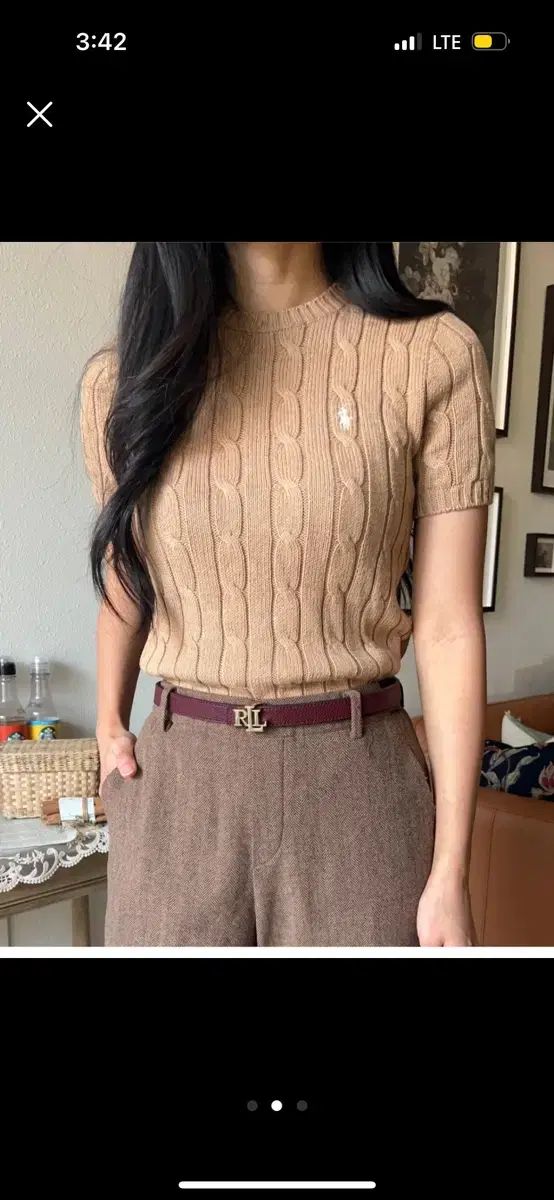 ポロ ラルフローレン ケーブルニット XS