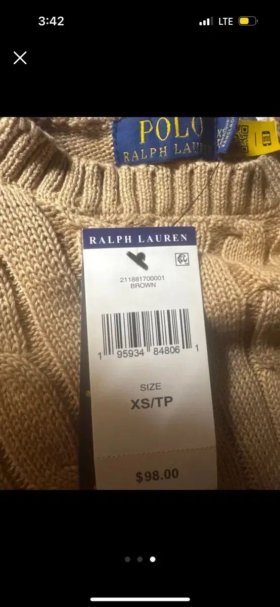  ポロ ラルフローレン ケーブルニット XS 長袖 ニット セーター