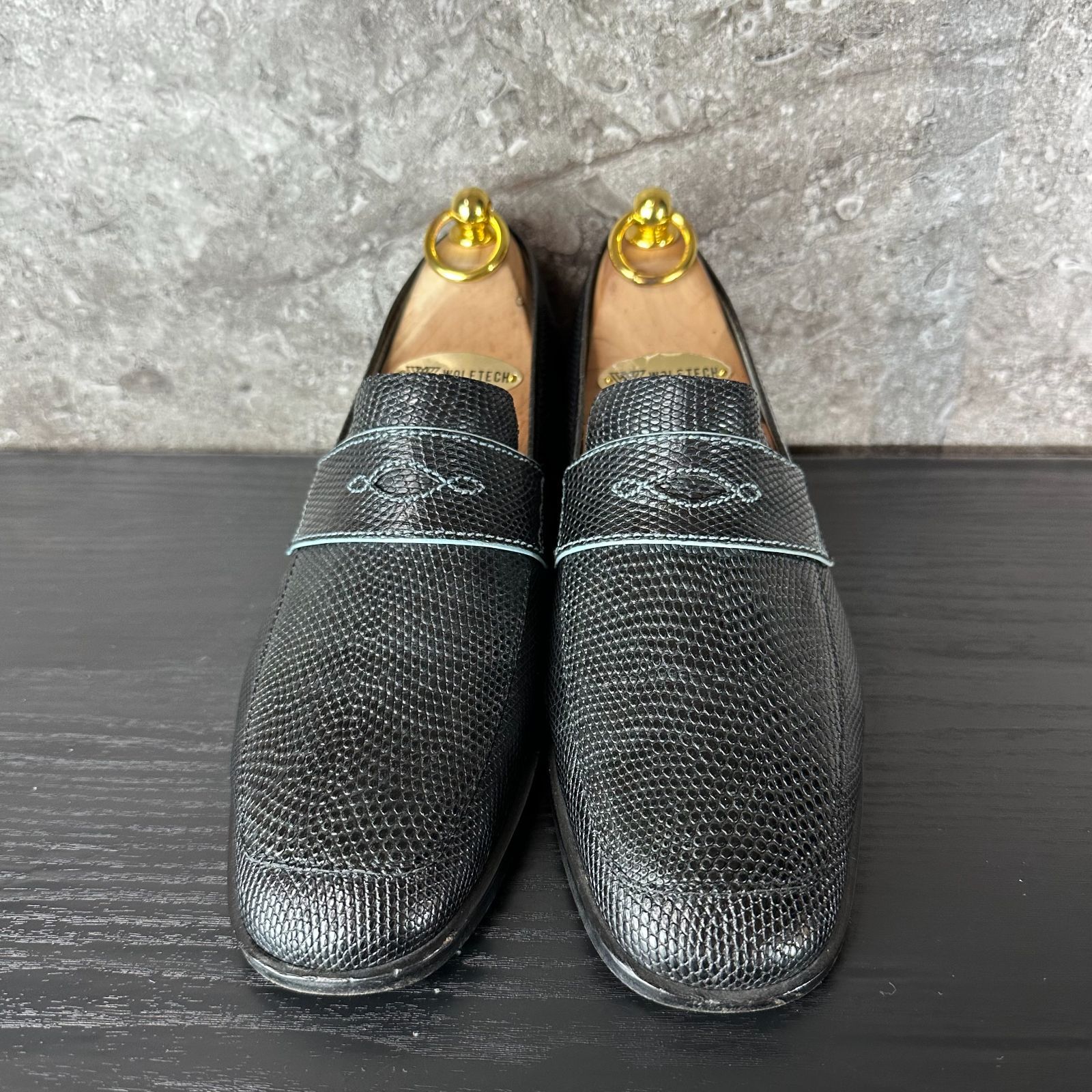 職人が丁寧に磨き上げました】S498 美品 HIROFU ヒロフ 型押しレザー