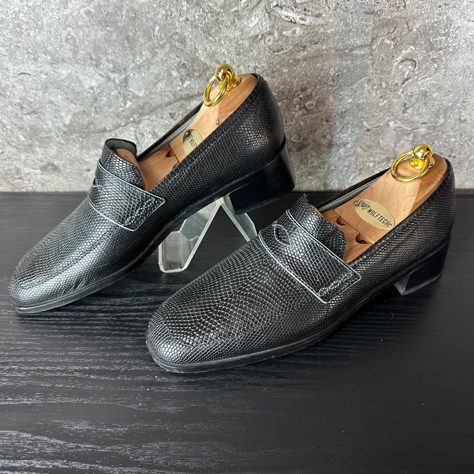 職人が丁寧に磨き上げました】S498 美品 HIROFU ヒロフ 型押しレザー