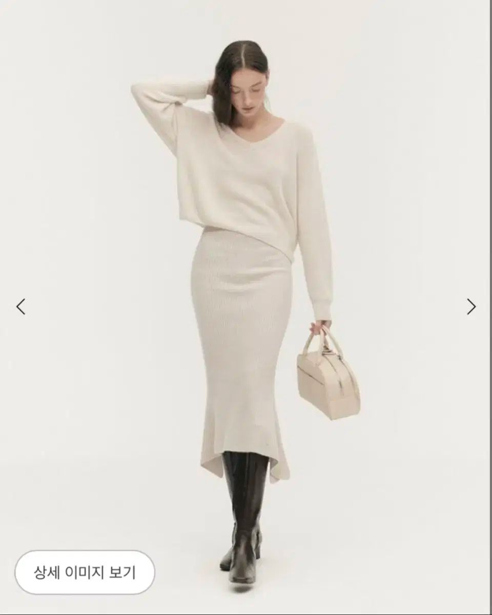 SIE Sie セレナ ホールガーメント スカート アッシュクリーム ブラック