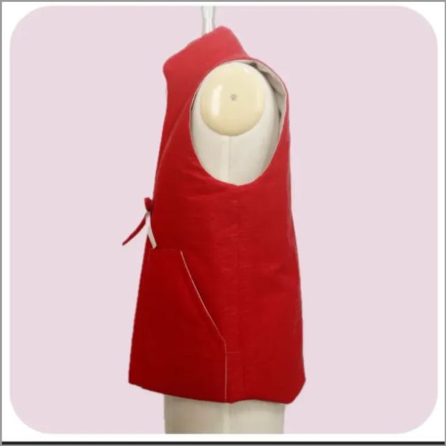 手織り 久留米絣 かすり ベスト ちゃんちゃんこ 半纏 男女兼用 - - - 雲絣 - - -